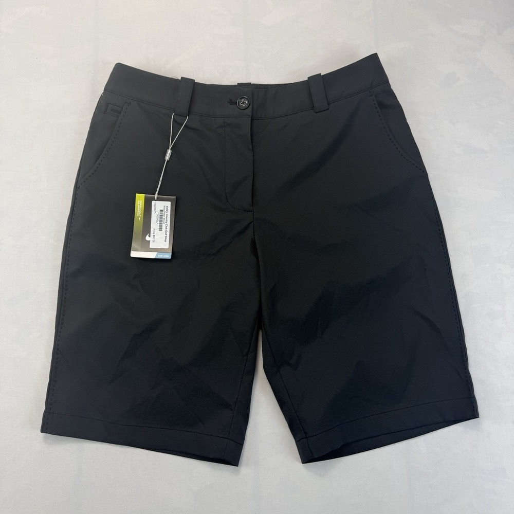 Nike Golf Women's Size 8 Black Dri-FIT Tour Performance Bermuda Shorts NWT